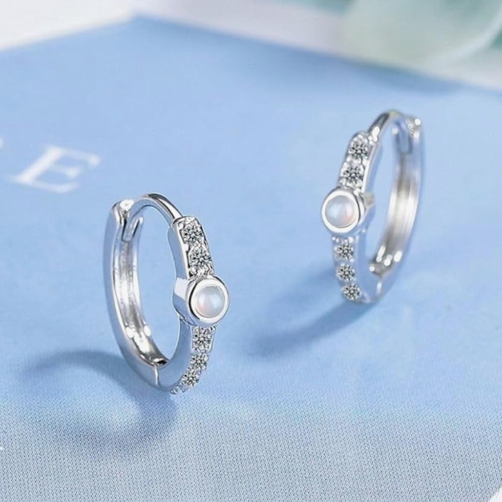 Small Hoop Silver Earrings
